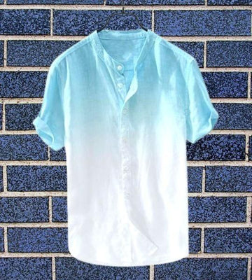 Rayon Cotton Color Block Half Sleeves Regular Fit Casual Shirt Roposo Clout